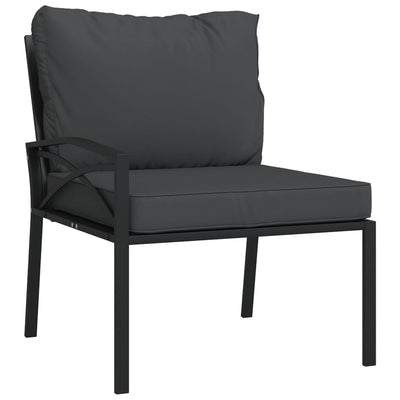 7 Piece Garden Lounge Set with Grey Cushions Steel Payday Deals
