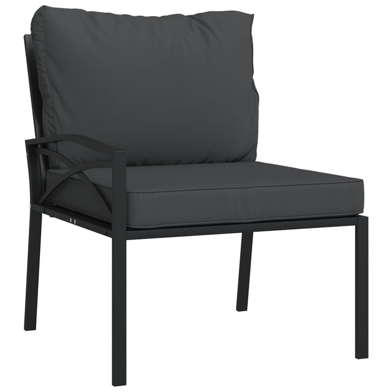 7 Piece Garden Lounge Set with Grey Cushions Steel Payday Deals