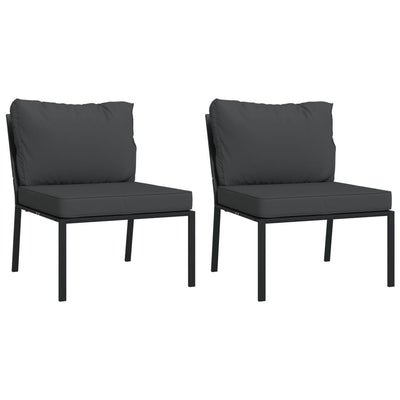 7 Piece Garden Lounge Set with Grey Cushions Steel Payday Deals