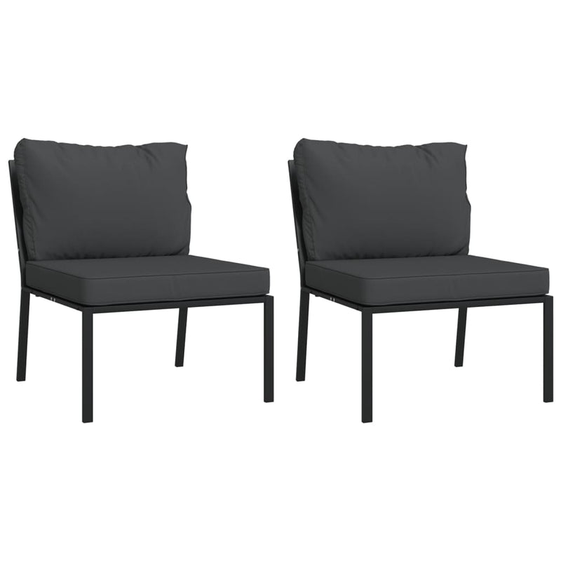 7 Piece Garden Lounge Set with Grey Cushions Steel Payday Deals