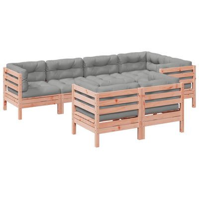 7 Piece Garden Sofa Set with Cushions Solid Wood Douglas Fir Payday Deals