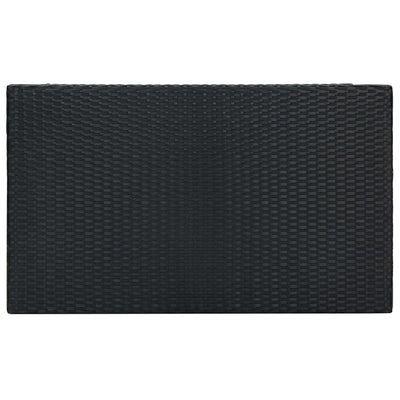 7 Piece Outdoor Bar Set with Cushions Poly Rattan Black Payday Deals