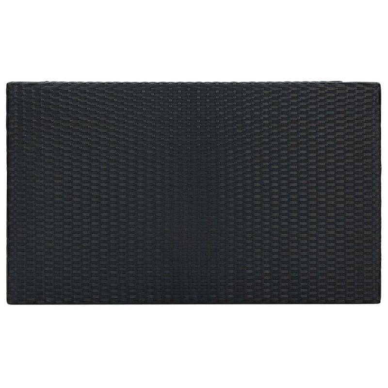 7 Piece Outdoor Bar Set with Cushions Poly Rattan Black Payday Deals