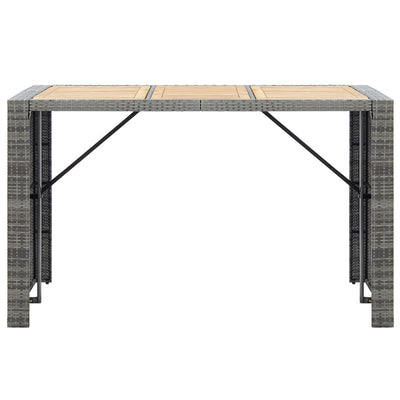 7 Piece Outdoor Bar Set with Cushions Poly Rattan Grey Payday Deals