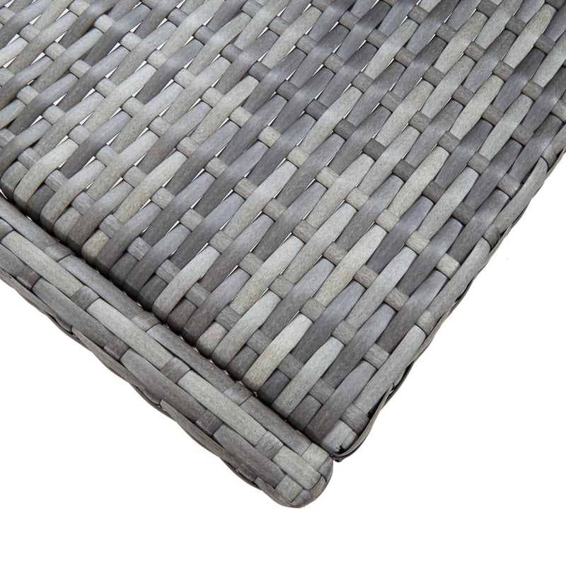 7 Piece Outdoor Bar Set with Cushions Poly Rattan Grey Payday Deals