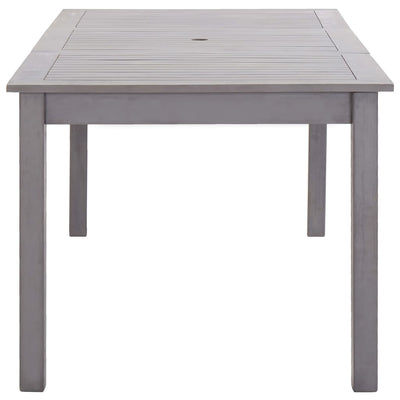 7 Piece Outdoor Dining Set Grey Solid Acacia Wood Payday Deals