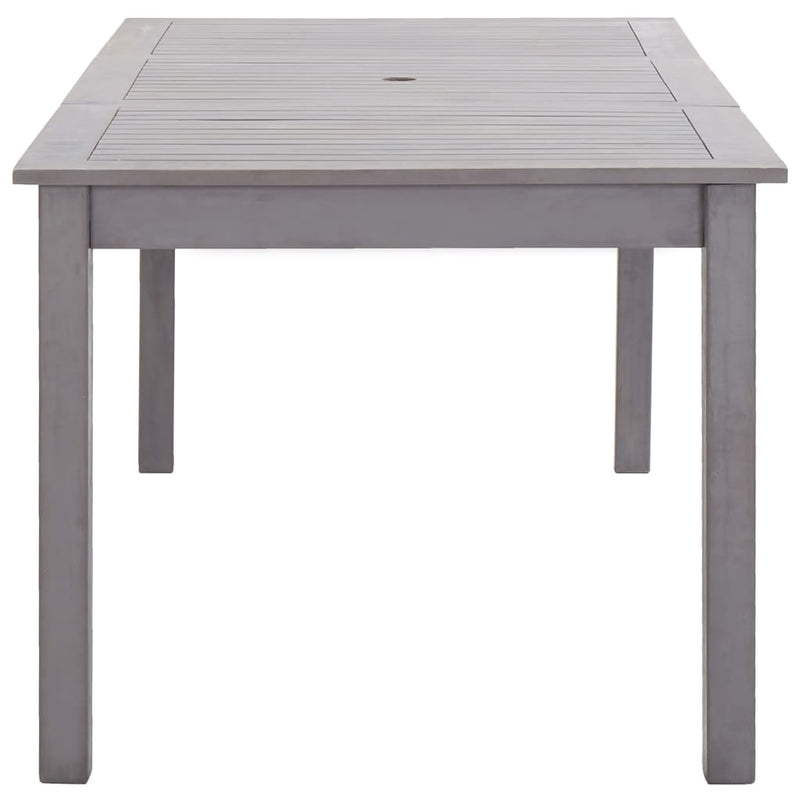 7 Piece Outdoor Dining Set Grey Solid Acacia Wood Payday Deals