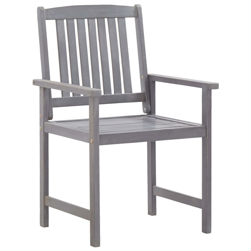 7 Piece Outdoor Dining Set Grey Solid Acacia Wood Payday Deals
