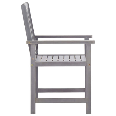 7 Piece Outdoor Dining Set Grey Solid Acacia Wood Payday Deals