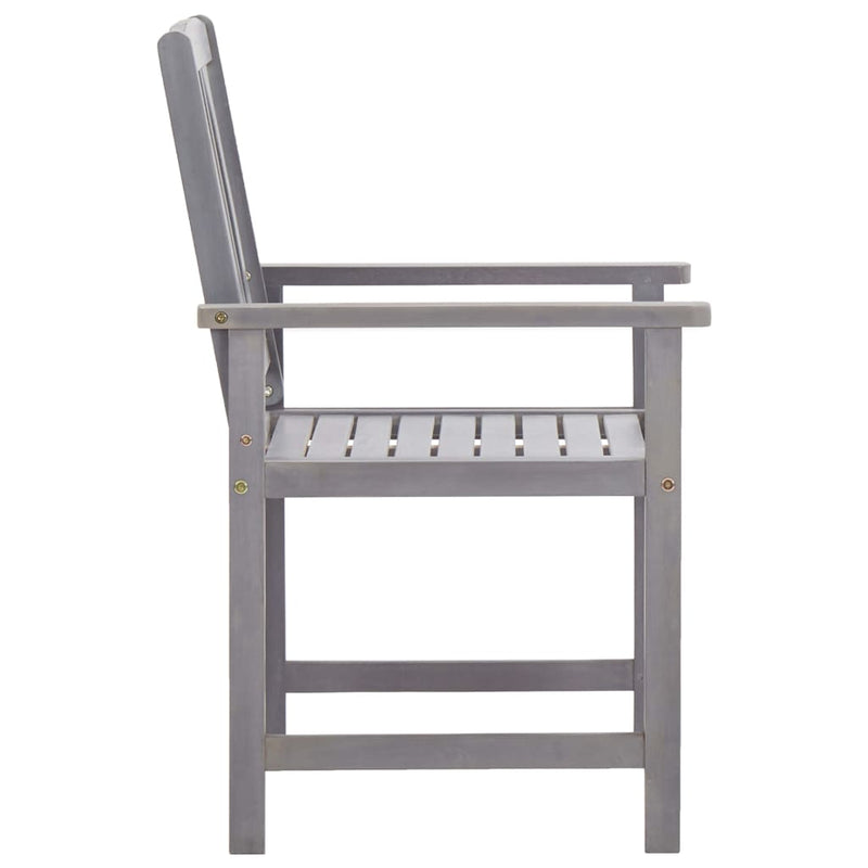 7 Piece Outdoor Dining Set Grey Solid Acacia Wood Payday Deals