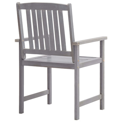 7 Piece Outdoor Dining Set Grey Solid Acacia Wood Payday Deals