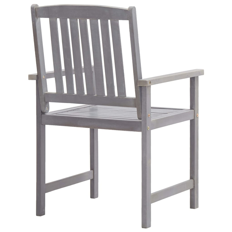 7 Piece Outdoor Dining Set Grey Solid Acacia Wood Payday Deals