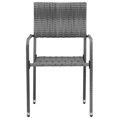 7 Piece Outdoor Dining Set Poly Rattan Grey Payday Deals