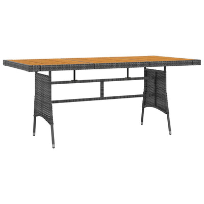 7 Piece Outdoor Dining Set Poly Rattan Grey Payday Deals