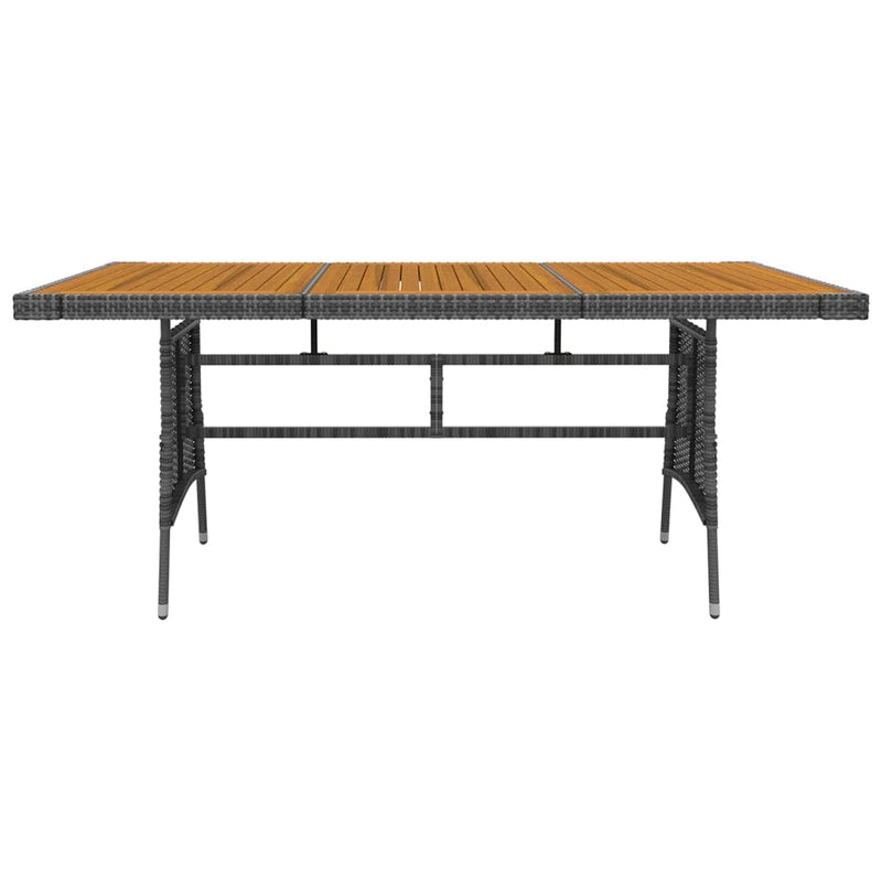 7 Piece Outdoor Dining Set Poly Rattan Grey Payday Deals