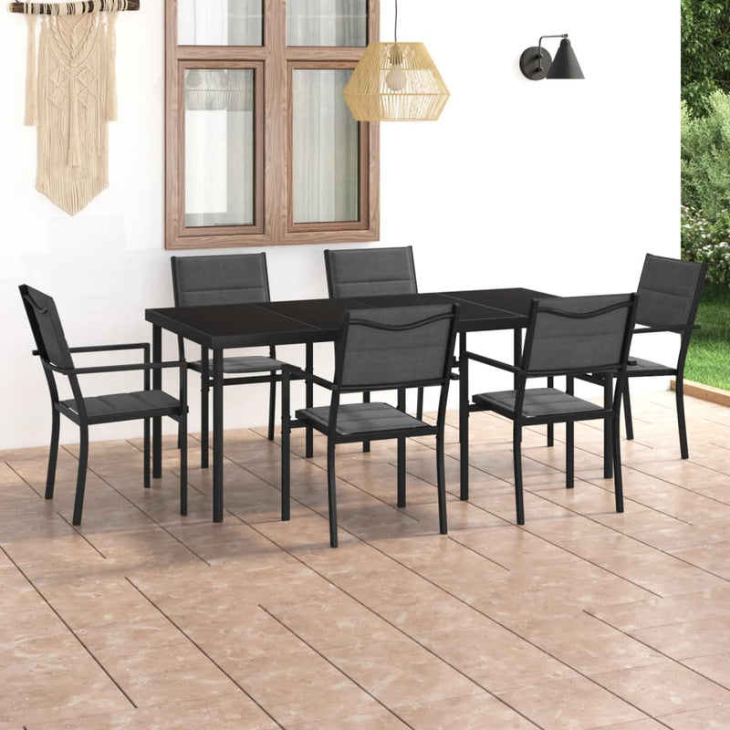 7 Piece Outdoor Dining Set Steel Payday Deals