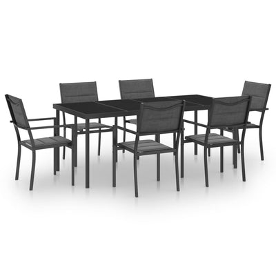 7 Piece Outdoor Dining Set Steel Payday Deals