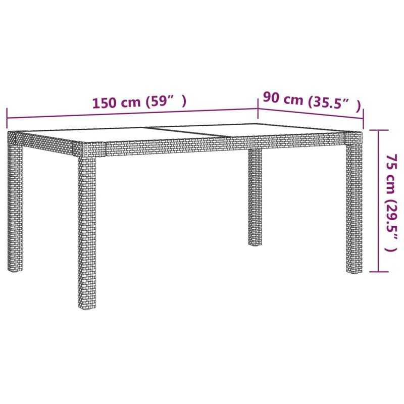 7 Piece Outdoor Dining Set with Cushions Poly Rattan Black Payday Deals