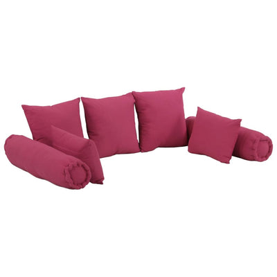 7 Piece Throw Pillow Set Pink Fabric Payday Deals