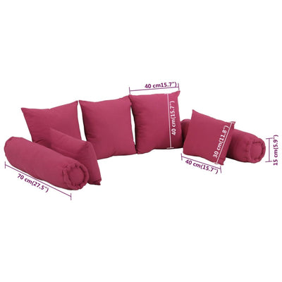 7 Piece Throw Pillow Set Pink Fabric Payday Deals