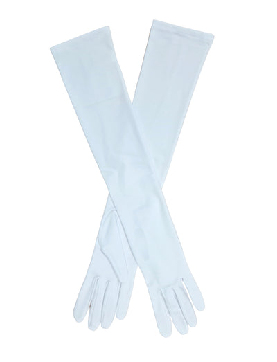 Dents Womens Matt Finish Long Evening Gloves - White