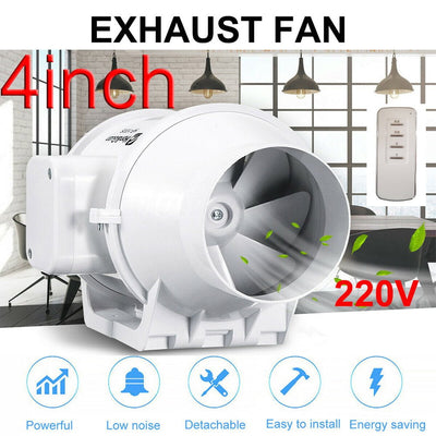 8" Inch Extractor Fan+Remote Duct Hydroponic Air Circulation Exhaust Vent