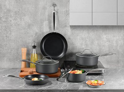 8-Piece Cookware Set with Non-stick Coating and Glass Lids Payday Deals