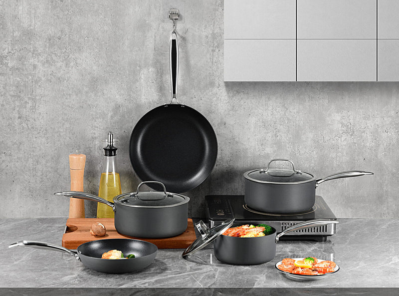 8-Piece Cookware Set with Non-stick Coating and Glass Lids Payday Deals