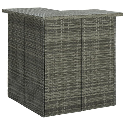 8 Piece Garden Bar Set with Cushions Poly Rattan Grey Payday Deals