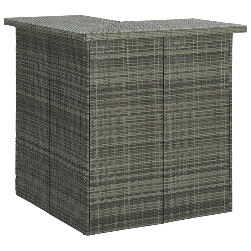 8 Piece Garden Bar Set with Cushions Poly Rattan Grey Payday Deals