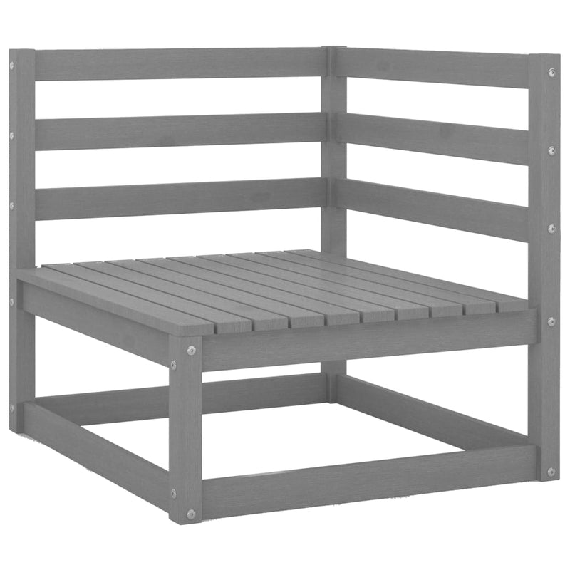 8 Piece Garden Lounge Set Grey Solid Pinewood Payday Deals
