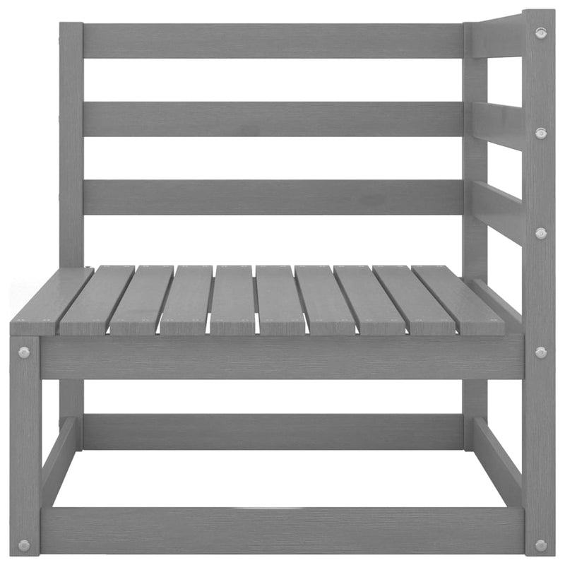 8 Piece Garden Lounge Set Grey Solid Pinewood Payday Deals
