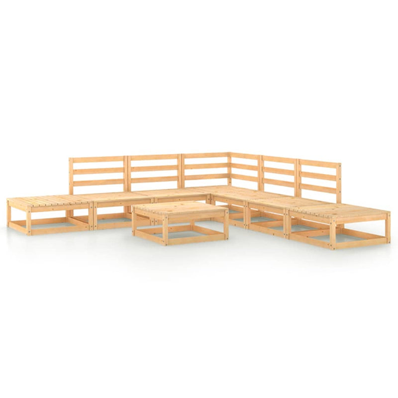 8 Piece Garden Lounge Set Solid Pinewood Payday Deals