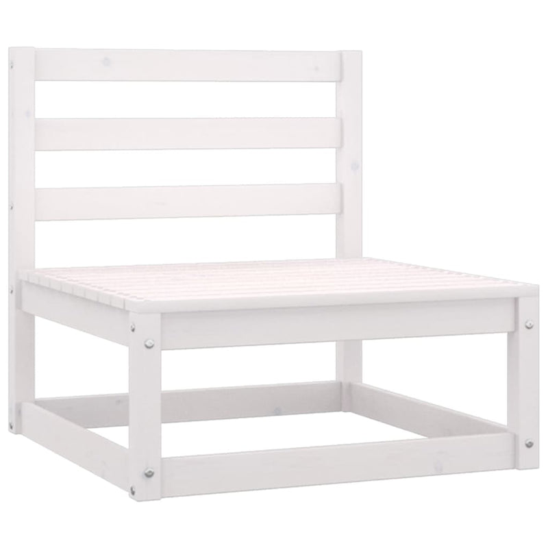 8 Piece Garden Lounge Set White Solid Pinewood Payday Deals