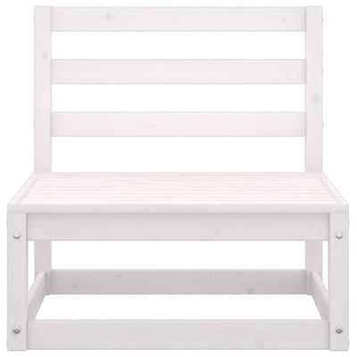 8 Piece Garden Lounge Set White Solid Pinewood Payday Deals