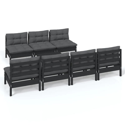 8 Piece Garden Lounge Set with Anthracite Cushions Pinewood Payday Deals