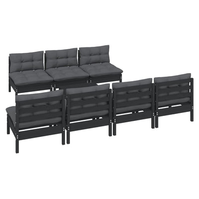 8 Piece Garden Lounge Set with Anthracite Cushions Pinewood Payday Deals