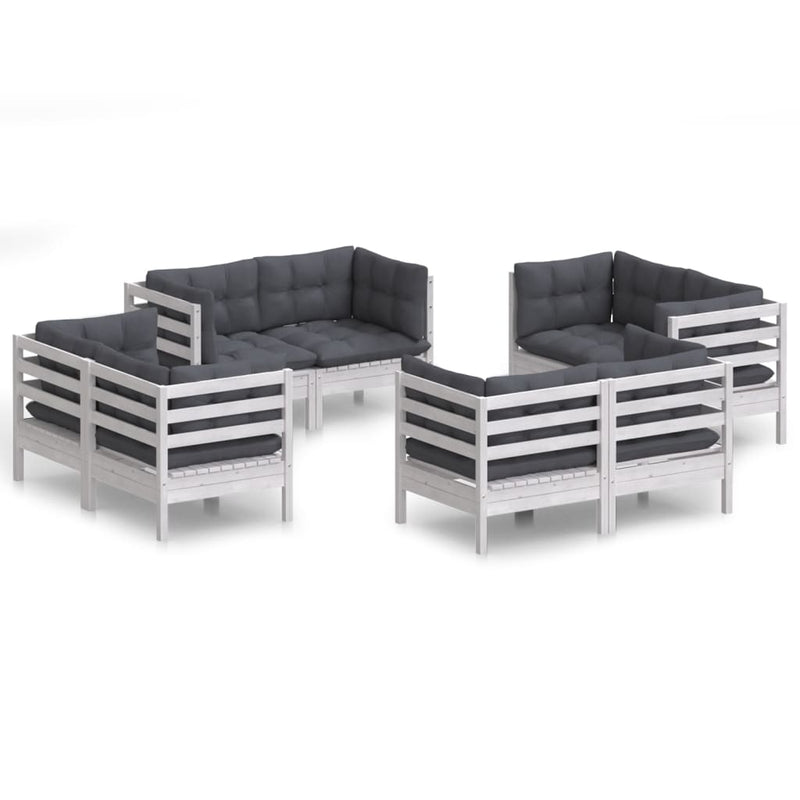 8 Piece Garden Lounge Set with Anthracite Cushions Pinewood Payday Deals
