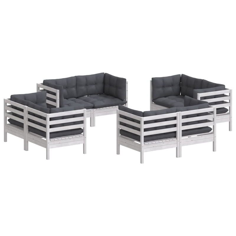 8 Piece Garden Lounge Set with Anthracite Cushions Pinewood Payday Deals