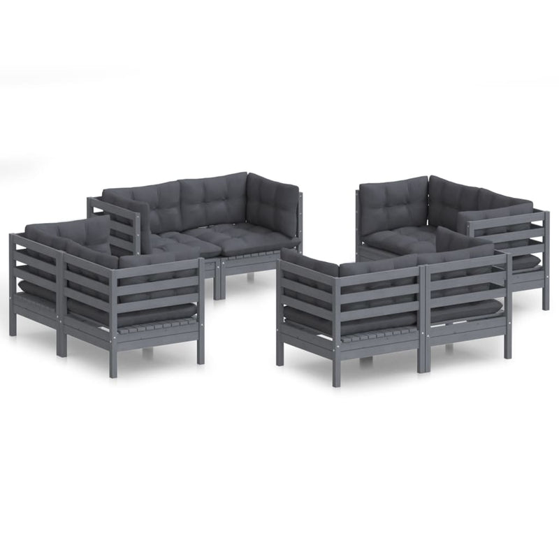 8 Piece Garden Lounge Set with Anthracite Cushions Pinewood Payday Deals