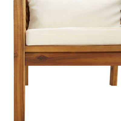 8 Piece Garden Lounge Set with Cream Cushion Solid Acacia Wood Payday Deals