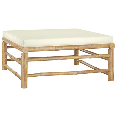 8 Piece Garden Lounge Set with Cream White Cushions Bamboo Payday Deals
