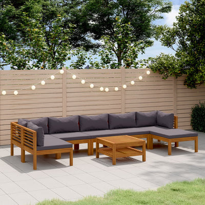 8 Piece Garden Lounge Set with Cushion Solid Acacia Wood Payday Deals