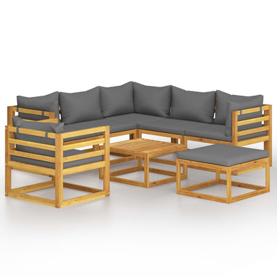 8 Piece Garden Lounge Set with Cushion Solid Acacia Wood Payday Deals