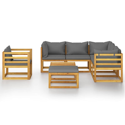 8 Piece Garden Lounge Set with Cushion Solid Acacia Wood Payday Deals