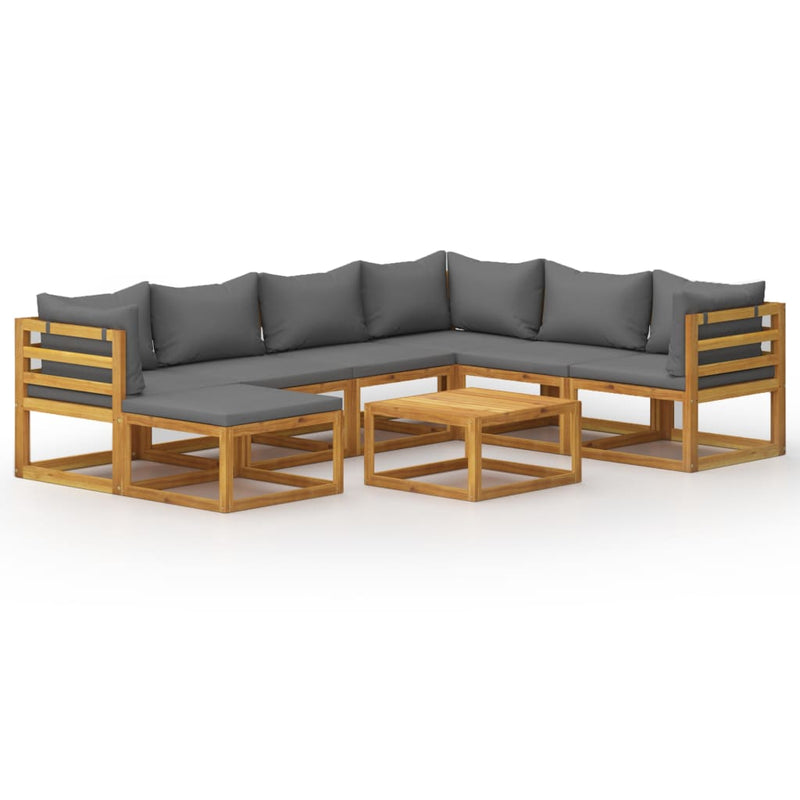 8 Piece Garden Lounge Set with Cushion Solid Acacia Wood Payday Deals