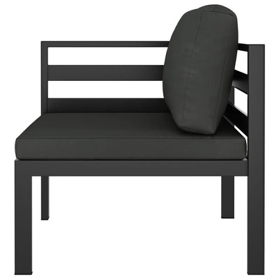8 Piece Garden Lounge Set with Cushions Aluminium Anthracite Payday Deals
