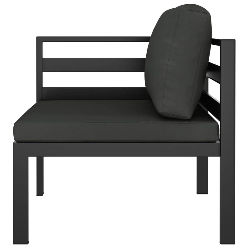8 Piece Garden Lounge Set with Cushions Aluminium Anthracite Payday Deals