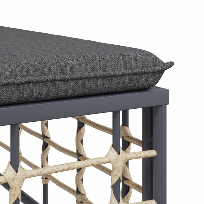 8 Piece Garden Lounge Set with Cushions Anthracite Poly Rattan Payday Deals