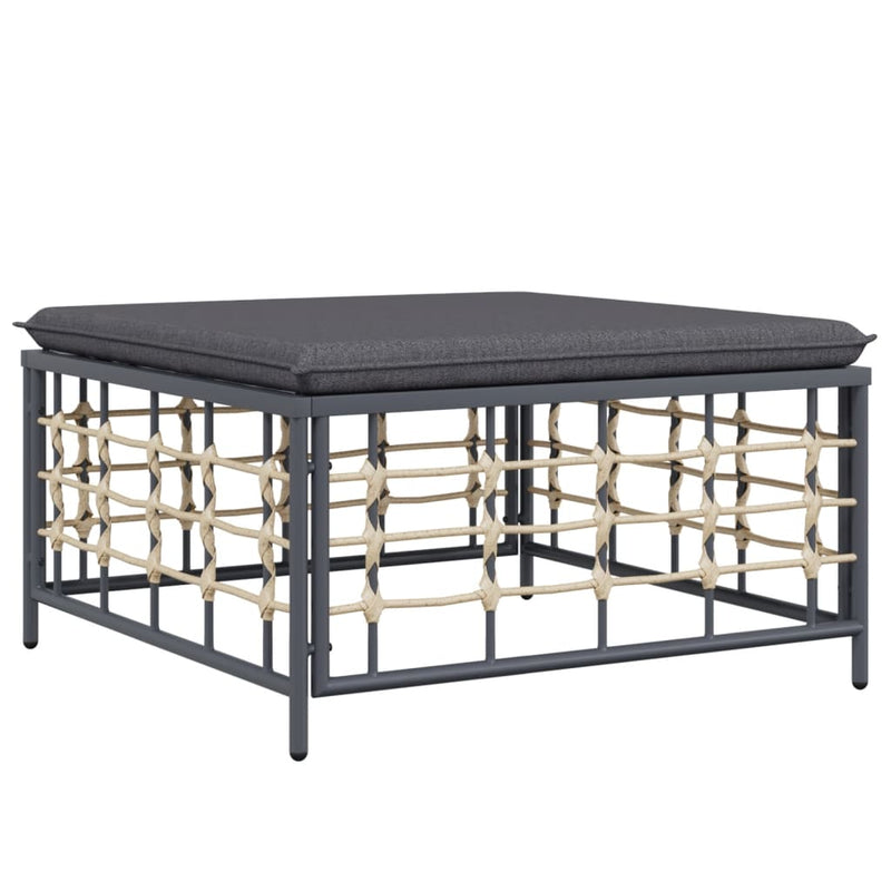 8 Piece Garden Lounge Set with Cushions Anthracite Poly Rattan Payday Deals